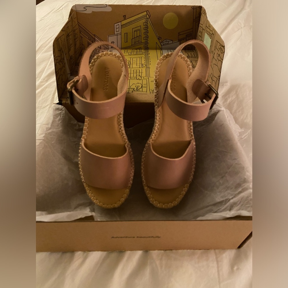 Soludos Minorca High Platform — Leather & Jute Platform Sandal NIB